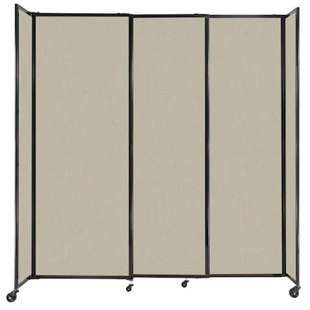Versare StraightWall Sliding Portable Partition 7'2" x 7'6" Sand Fabric 1490318
